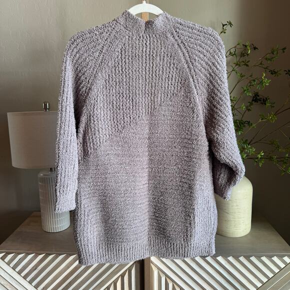 Barefoot Dreams CozyTwist Raglan Cardigan Beach Rock Size Small - Picture 4 of 9